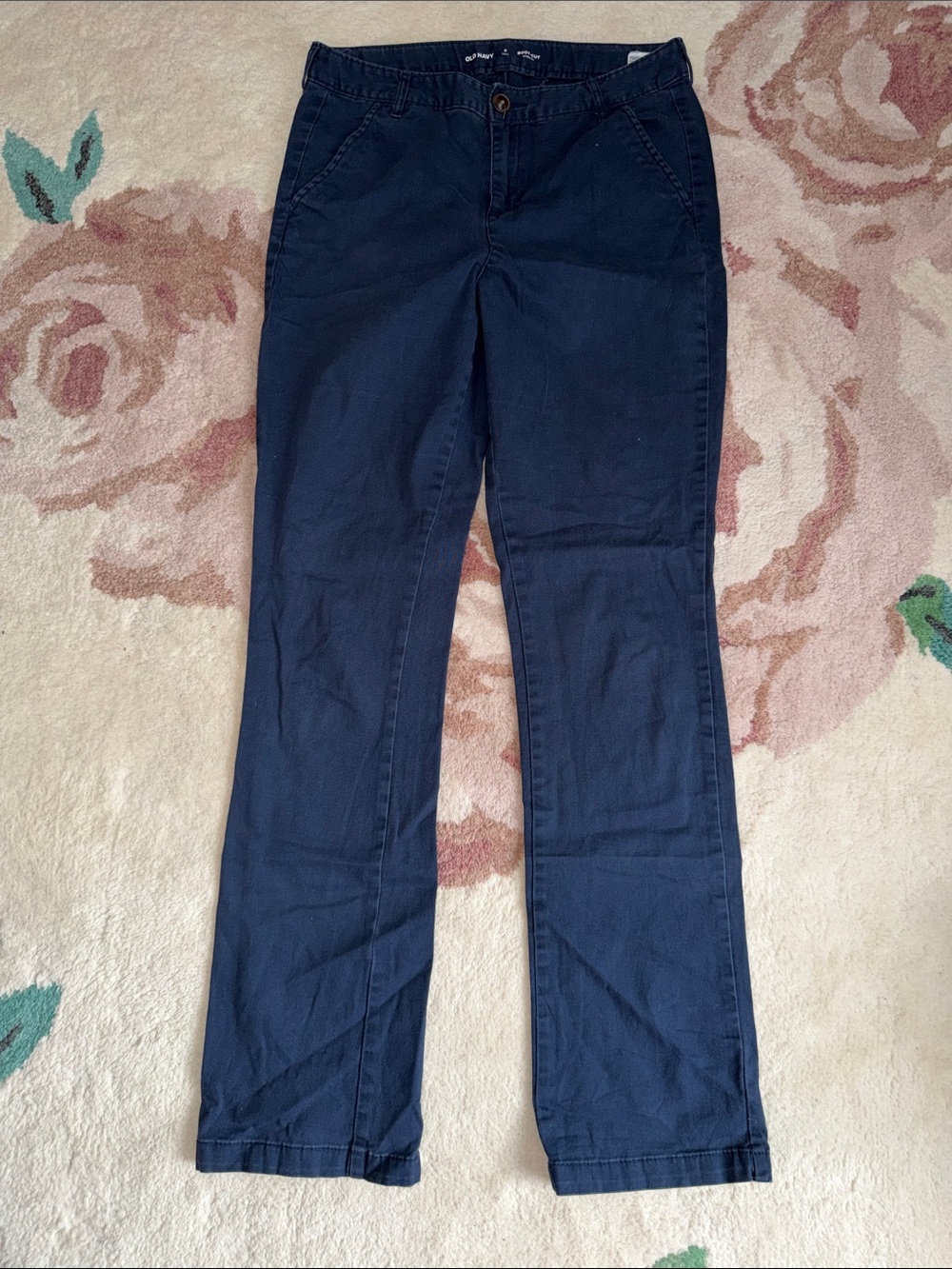Old Navy Navy Straight-Leg Pants, size 6 Long